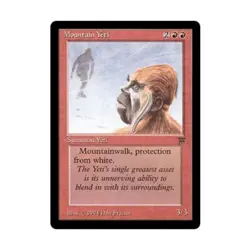 WOTC MtG Legends Mountain Yeti (U) EX - Image 1