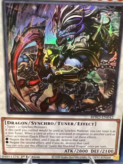 Yu-Gi-Oh! Zalen the Shackled Dragon Super Rare BPRO-EN042 - Image 2