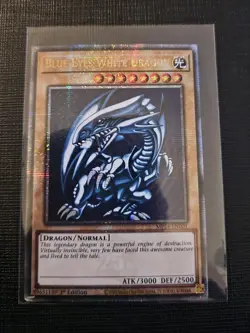 QCR Blue-Eyes White Dragon Quarter Century Secret Rare Yugioh NM TCG MP24-EN001 - Image 1