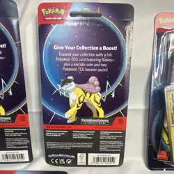 Pokemon TCG Raikou Foil Card Metallic Coin Lot - 5 Sealed Blister Packs - Image 4