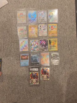 18 Card Lot 2023 Pokemon 151 SWSH Illustration Rares And More Charizard Mew - Image 1