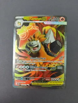 Mega Camerupt ex 156/132 Me01: Mega Evolution Holo Pokemon TCG Card B - Image 1