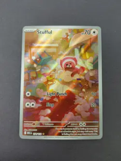 Pokemon Stufful 154/132 Me01: Mega Evolution Holo TCG Card - Image 1