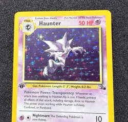 Pokemon TCG Haunter Fossil 6/62 Holo Rare Card 1st Edition - Image 1