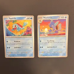 POKEMON TCG! Squirtle & Wartortle Lot - 2 Regular English Cards - Image 1