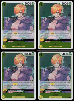 4x Lilith One Piece TCG OP13-113 Carrying On His Will Rare Foil x4 Card Playset - Image 1