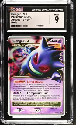 CGC 9 Gengar LV.X 97/99 Holo Arceus Pokemon Card - Image 1