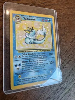 Vaporeon 12/64 Base Set Holo Unlimited Jungle Set Vintage Pokemon Card TCG #12 - Image 3