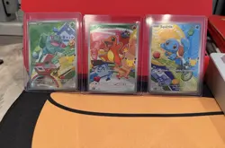 Pokemon First Partner Illustration Cards: Bulbasaur Charmander Squirtle Set Of 3 - Image 1