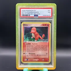 Ditto Charmander EX Delta Reverse Holo Stamped Card 37/113. PSA 7 - Image 1