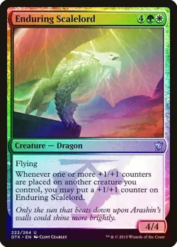 Enduring Scalelord FOIL Dragons of Tarkir MtG NM - Image 1