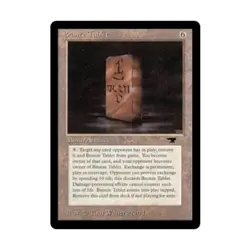 WOTC MtG Antiquities Bronze Tablet (R) VG - Image 1