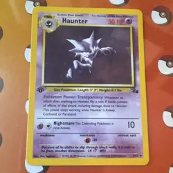 Haunter 6/62 Holo Rare - Fossil 1st Edition - Vintage 1999 Pokemon Card NM - Image 1
