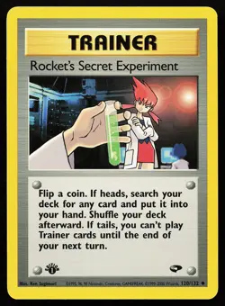Rocket's Secret Experiment 120/132 1st Edition Gym Challenge Pokemon Card - Image 1