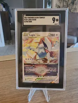 Lugia VSTAR 139/195 SWSH Silver Tempest Ultra Rare Pokemon 2022 Graded SGC 9 - Image 1