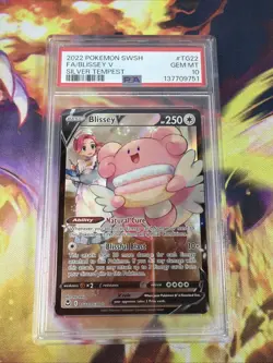 Pokemon Blissey V Full Art TG22/TG30 Silver Tempest Trainer Gallery Holo PSA 10 - Image 1