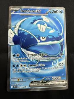 2025 Pokemon TCG Dondozo ex 211/182 Destined Rivals Ultra Rare Holo 260 HP - Image 1