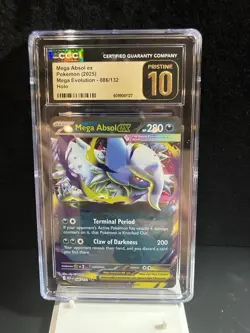 Pokemon Mega Absol EX 086/132 Me01 Mega Evolution Holo CGC Pristine 10 - Image 1