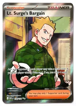 Lt. Surge's Bargain 170/132 - Pokemon TCG -Mega Evolution Ultra Rare Holo - M/NM - Image 1