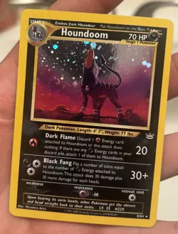 Pokemon TCG Houndoom Neo Revelation Holo With A Swirl - Image 1