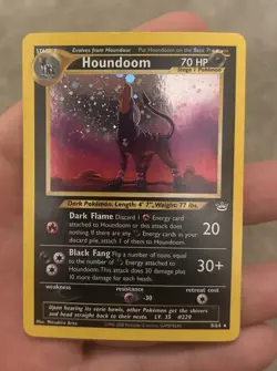 Pokemon TCG Houndoom Neo Revelation Holo With A Swirl - Image 2