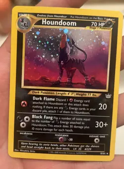 Pokemon TCG Houndoom Neo Revelation Holo With A Swirl - Image 4