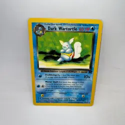 Dark Wartortle 46/82 Uncommon Team Rocket Pokemon Unlimited Heavily Played - Image 1