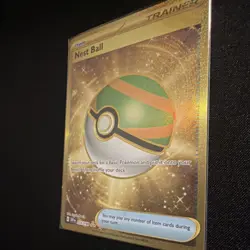 Pokemon Nest Ball Gold Secret Rare Holo Trainer 255/198 SV01 Scarlet & Violet - Image 4