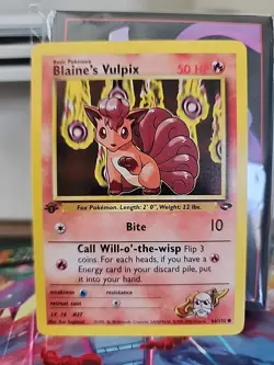 Blaine’s Vulpix 66/132 - Gym Challenge - 1st Edition - Pokemon WOtC Mint - Image 1