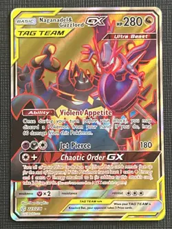 Pokemon Naganadel & Guzlord GX 223/236 Tag Team Cosmic Eclipse Near Mint - Image 1