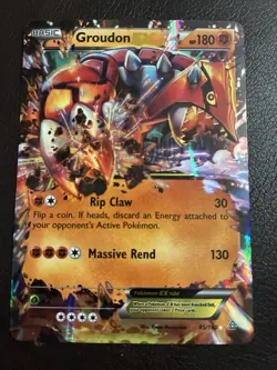 Pokemon Groudon EX 85/160 Holo XY Primal Clash 2015 - Image 1