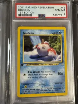 Pokemon Goldeen Neo Revelation 1st Edition 45/64 PSA 10 Gem Mint - Image 1
