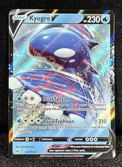 🔥Kyogre V 037/159 Crown Zenith Holo “Ultra Rare” Masterpiece Pokemon Treasure!A - Image 1