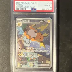 Pokemon Raichu Illustration Rare 211/193 Paldea Evolved Holo PSA 10 2023 - Image 1