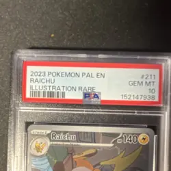 Pokemon Raichu Illustration Rare 211/193 Paldea Evolved Holo PSA 10 2023 - Image 2