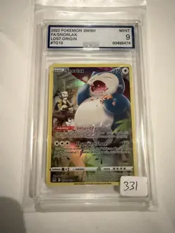 2022 Pokemon SWSH FA / Snorlax #TG10 Lost Origin AGS 9 MINT 🔥 - Image 1