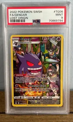 Pokemon 2022 Gengar TG06/TG30 Full Art Trainer Gallery Lost Origin PSA 9 - Image 1