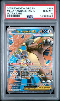 2025 Pokemon Meg En-Mega Evolution #164 Mega Kangaskhan Ex Ultra Rare PSA 10 - Image 1