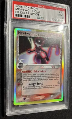 PSA 9 Mewtwo Holo 12/113 - 2005 Pokemon TCG EX Delta Species - MINT - Image 3