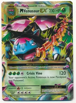 2016 POKEMON XY EVOLUTIONS #2/108 MEGA VENUSAUR EX HOLO MINT - Image 1