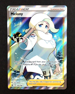 Pokemon TCG Melony Chilling Reign 195/198 Holo Full Art NM - Image 1