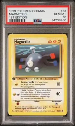 PSA 10 MAGNETILO MAGENMITE 53 1ST EDITION BASE SET GERMAN 1999 POKEMON - Image 1