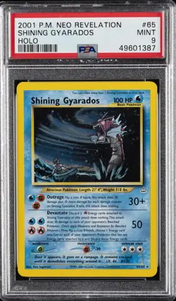 2001 POKEMON NEO REVELATION #65 SHINING GYARADOS-HOLO PSA 9 - Image 1
