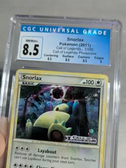 Pokemon Snorlax Call of Legends Prerelease Holo Rare Promo #33/95 CGC 8.5 NM/M+ - Image 2