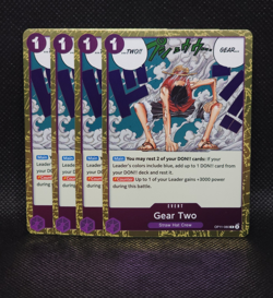 OP11-080 Gear Two (R) A Fist of Divine Speed - One Piece CCG x4 Playset - Image 1
