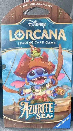 ☃ DISNEY Lorcana TCG: Azurite Sea: SLEEVED Booster Pack (1 PACK) - 12 Cards🎅🏾 - Image 1