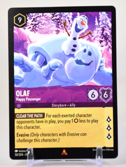Disney Lorcana TCG Shimmering Skies Olaf Happy Passenger 50/204 Rare Regular - Image 1