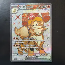 Pokemon TCG Arcanine ex Scarlet & Violet Base Set 224/198 Holo Ultra Rare - Image 1