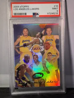 2004 Etopps Los Angeles Lakers Team Card psa 9 - Image 1