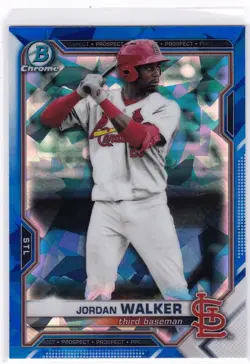Jordan Walker SAPPHIRE 2021 Bowman Draft #BDC-187 St. Louis Cardinals - Image 1